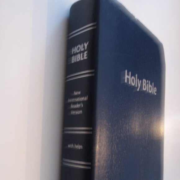 Vintage 1990s NIV Bible Navy Blue Flex Cover Zondervan Readers Edition - Picture 2 of 7